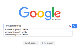 bovenaan google komen