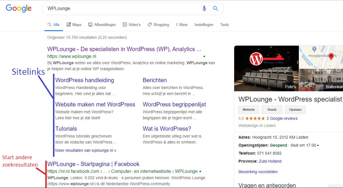 yoast seo sitelinks